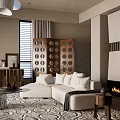 Middle style home space 3d model