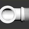 Silver Metal Pipe Elbow Fitting With Threaded Connections And Durable Design 3d model