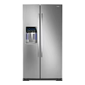 Stainless Steel Double Door Refrigerator With Water Dispenser And Digital Display Modern Kitchen Appliance