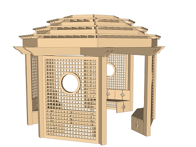 New Chinese-style Pavilion Wooden Pavilion Landscape Gallery Featured Pavilion model