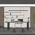 Modern study 3d model