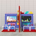 3D Meichen Toy Game Machine Children's Facilities Video Game Area 3d model