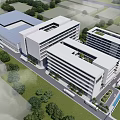 Modern Industrial Workshop In Technology Park With Glass Facade And Green Landscape