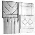 Luxury Diamond Tufted Velvet Double Bed Headboards In Green Blue Gray Brown With Chevron Design