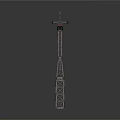 Tall Steel Lattice Tower Structure With Antenna Mounts And Frame Supports
