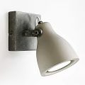 Modern Industrial Wall Sconce With Metal Base And White Shade For Home Lighting
