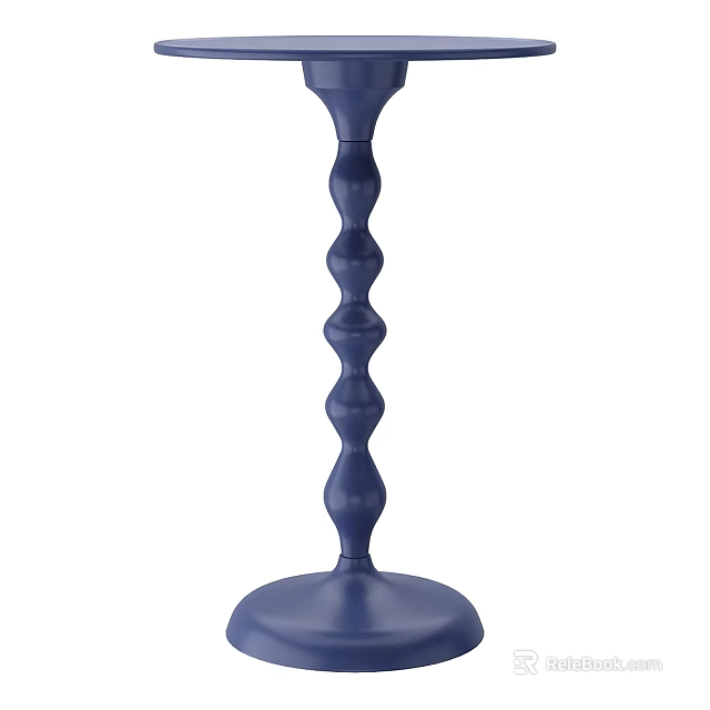Modern Blue Coffee Table With Spiral Design And Sturdy Base For Living Room 3d model 