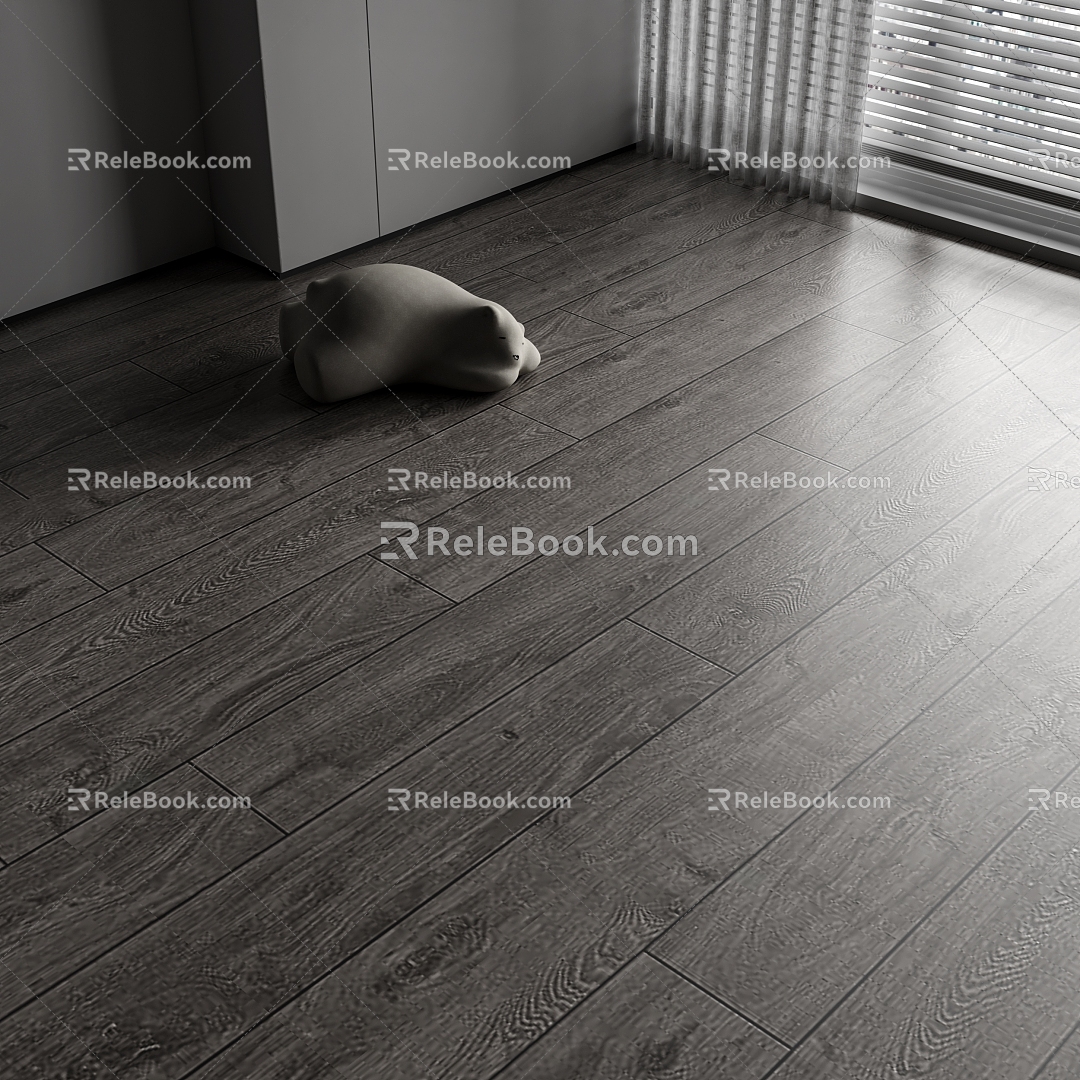 gray wood floor oak wood floor solid wood floor wood grain brick 3d model