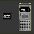 Vintage Retro Tape Player With Cassette Tape Classic Design And Metal Casing