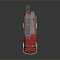 Red Fire Truck Model With Ladder Distressed Body And FIRE Lettering On Dark Background