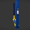 Blue And Yellow Two Post Car Lift For Vehicle Maintenance And Repair