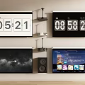 Projection Curtain Electric Curtain Projector Projection 3d model