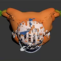 Cute 3D Cartoon Character With Orange Hair And Rabbit Ear Hat Design Look