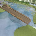 Modern Bridge Landscape Bridge 3d model
