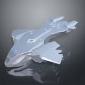 Silver Futuristic 3D Model Featuring Geometric Shapes And Streamlined Mechanical Design 3d model