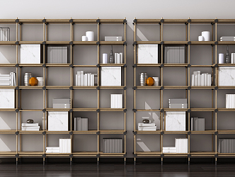 Modern Bookshelf Combination Storage Rack Display Rack 3d model