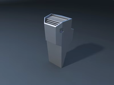 Public Facility Metal Structure With Modern Ventilation Grille And Functional Design 3d model