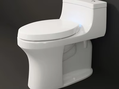 Sleek Modern White Toilet Design With Clean Lines And Ceramic Finish 3d model