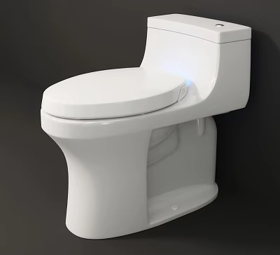 Sleek Modern White Toilet Design With Clean Lines And Ceramic Finish 3d model