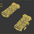 Two Cosmic Space Station Modules With Detailed Aerospace Structure Design Elements
