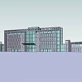 Modern Office Building Featuring Glass Curtain Walls And Multi story Structure Design