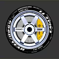 High Performance Car Tire With Blue Alloy Wheel Rim Size R18 22545 For Modern Vehicles