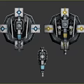 Turret Turntable Railgun Sci-fi Tower Defense Game Tower Defense Sci-fi Turret Game Turret Game Battery 3d model
