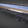 Silver Stainless Steel Tanker Truck Transport Vehicle With Large Capacity And Multiple Wheels