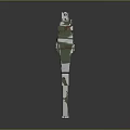 Modern Camouflage Tactical Assault Rifle With Scope Grip And Tactical Accessories
