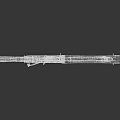 Modern Tactical Rifle With Black And White Design Long Barrel And Tactical Stock