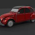 Red Classic Vintage Car Exterior Design With Retro Style And Smooth Curves
