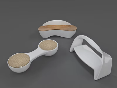 modern public chair 3d model