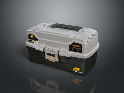 Stanley Gray and Green Toolbox with Multiple Compartments Secure Latches and Durable Design 3d model