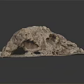 Natural Stone Specimen Featuring Rough Surface Intricate Hole Structure And Textural Details 3d model