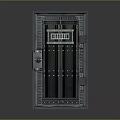 Industrial Style Metal Safe Door With Combination Lock Riveted Design And Secure Handle