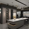 ZB Smart Spray Clean Kitchen Appliances Showroom With Modern Display And Cabinets