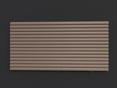 Light Brown Fence With Horizontal Slats And Modern Sleek Design 3d model