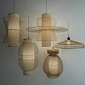 Modern Light Colored Rattan Chandeliers With Various Handwoven Designs For Interior Decor