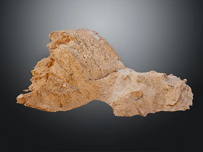 Garden Landscape Design Featuring Unique Natural Rock Formation And Serene Ambiance 3d model