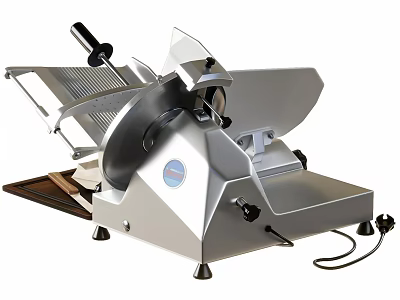 Stainless Steel Electric Food Slicer With Sharp Blade And Adjustable Thickness 3d model