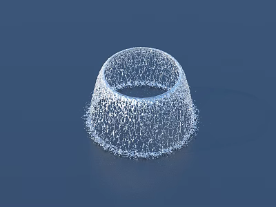 Transparent Mesh Structure Bowl Shaped Decorative Garden Ornament For Outdoor Decoration 3d model