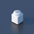 White Cube Shaped Household Container With Perforated Lid For Seasoning Storage