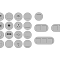 Modern Switch Switch Socket Panel 3d model