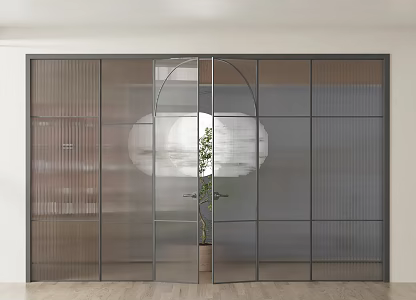 Changhong glass single-pull door 3d model