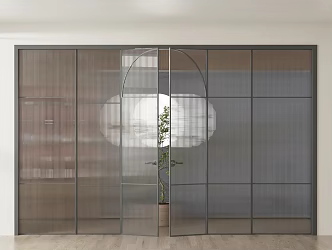 Changhong glass single-pull door 3d model