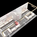 Luxury Modern Jewelry Store Interior With Glass Display Cases And Elegant Lighting