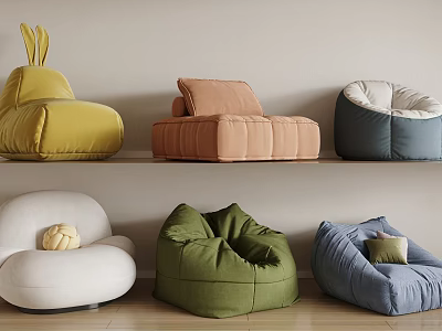 Single Sofa Various Colors Different Styles Comfortable Modern Design For Interior Decor 3d model