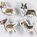 Adorable Inflatable Dog Figurines With Various Breed Designs And Realistic Colors