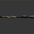 Detailed Undulating Terrain Model Featuring Light Brown Gray Mountain Valley Textures