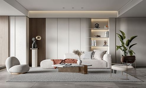 modern living room 3d model